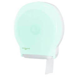 Distributore maxi di carta igienica jumbo QTS in PPL ccon capacità massima Ø 30 cm verde opalino - E