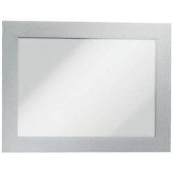 Cornici con pannello magnetico DURABLE DURAFRAME® A6 argento metallizzato 176x130mm  conf. 2 - 48702