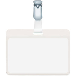 Portanomi con clip DURABLE tasca aperta trasparente inserto 60x90mm conf. 25 - 810619