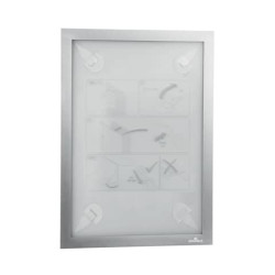 Cornice espositiva rimovibile DURABLE DURAFRAME® WALLPAPER A4 argento metallizzato - 484323