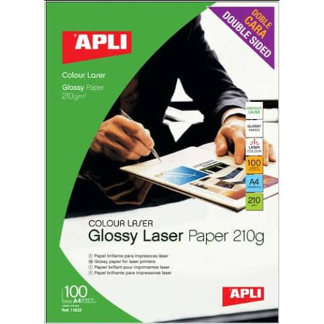 Carta fotografica laser Decadry A4 alta qualità - finitura lucida - fronte/retro 210 gr. bianco Conf