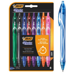 Penne gel a scatto BIC Gel-Ocity Quick Dry M 0,7 mm assortiti blister da 8 - 964770