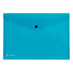 Busta con bottone King Mec Pull A4 21x29,7 cm azzurro 111316