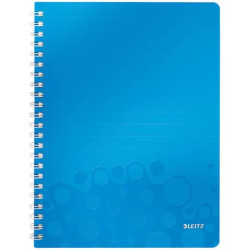 Blocco a quadretti 80 fogli Leitz WOW in PPL A4 blu metallizzato 46380036