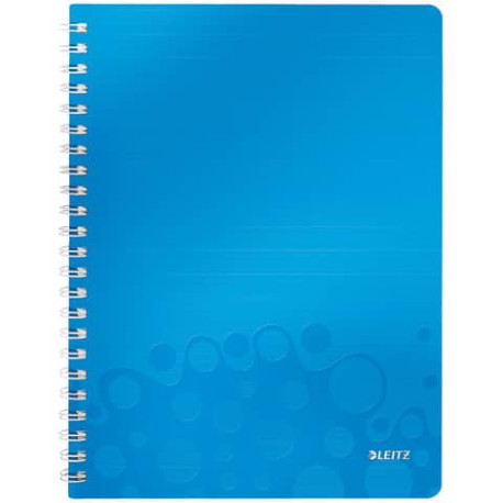 Blocco a quadretti 80 fogli Leitz WOW in PPL A4 blu metallizzato 46380036