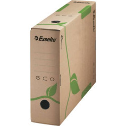 Scatola archivio Esselte ECOBOX dorso 8 cm avana/verde 8x23,3x32,7 cm 623916