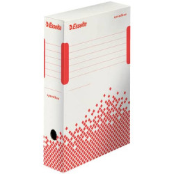 Scatole archivio Esselte SPEEDBOX dorso 80 mm bianco/rosso 8x25x35 cm conf.25 - 623985