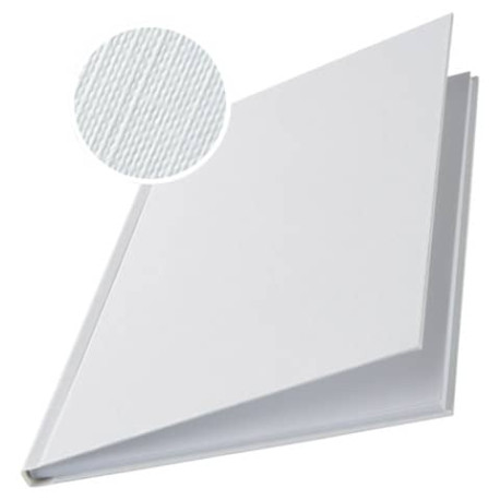Copertina rigida 36-70 fogli Leitz impressBIND in cartone con dorso da 7 mm A4 bianco  conf. da 10 -