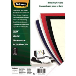 Copertine per rilegatura FELLOWES Delta goffrate cartoncino giallo A4 250 g/m² 29,8x21 cm  conf.100 