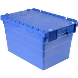 Cassa impilabile per alimenti in PPL 50 L Viso 600x400x365 mm blu DSW5539