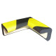 Protezione segnaletica in gomma rettangolare e angolare Viso 3x3cm - 7x7 cm nero/giallo - PU30NJ