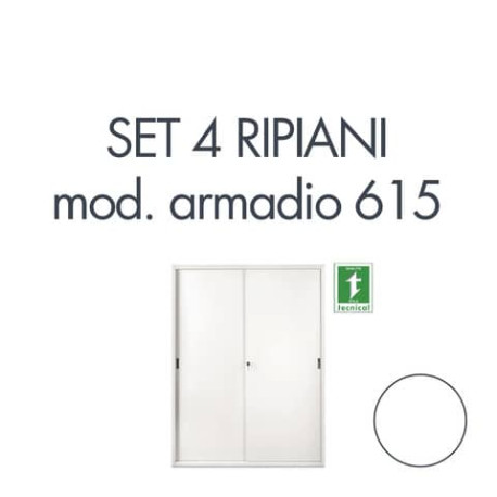 Armadio a porte scorrevoli 615 Tecnical 2 4 PIANI PER 615 BIANCO 805141163049