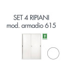 Armadio a porte scorrevoli 615 Tecnical 2 4 PIANI PER 615 BIANCO 805141163049