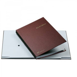 Libro firma Fraschini in carta-cartoncino con 14 scomparti 24x34 cm rosso - 614-A-DR