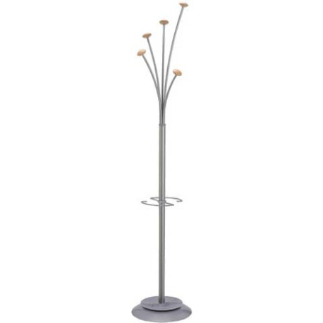Appendiabiti da terra ALBA Festy 5 appendini ø38x187 cm grigio argento PMFEST