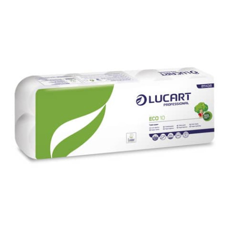 Carta igienica Lucart Eco 10 2 veli  10 rotoli da 200 strappi - 811438P