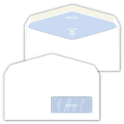 Buste con finestra Pigna Envelopes Kristall 80 g/m² 110x230 mm bianco conf. 500 - 0388923