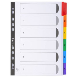 Intercalari stampati in digitale Exacompta multicolori rinforzati Protect'o cartoncino A4 160g/mq 6 