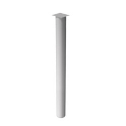 Supporto metallico angolare per scrivania Artexport Presto diam. 6 cm x h 69,5 cm grigio alluminio -
