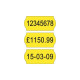 Etichette permamenti per prezzatrici Avery Dennison 12x26 mm 1 linea giallo Conf. da 10000 - FSR-10Y