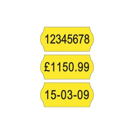 Etichette permamenti per prezzatrici Avery Dennison 12x26 mm 1 linea giallo Conf. da 10000 - FSR-10Y