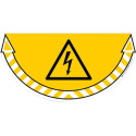 Adesivi Segnalatori CEP rischio elettrico PVC 700x350 mm. sp 0,2 mm giallo - 170105005