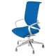 Sedia girevole Semidirezionale Unisit Ergonomica con schienale in rete blu GTJB/F11