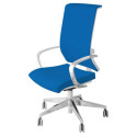Sedia girevole Semidirezionale Unisit Ergonomica con schienale in rete blu GTJB/F11