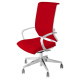 Sedia girevole Semidirezionale Unisit Ergonomica con schienale in rete rosso GTJB/IR
