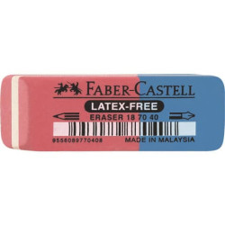 Gomma Faber-Castell 7070-40 rosso/blu dimensioni 50x18x8 mm 187040