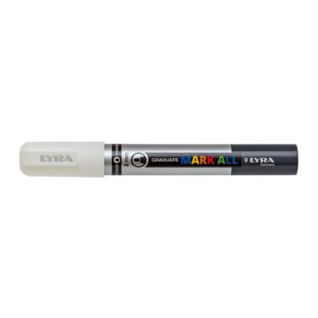 Marcatore a tempera LYRA Graduate Mark All punta tonda 2 mm bianco L6820001