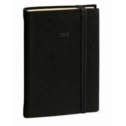 Agenda giornaliera 2020 Quo Vadis Daily 21 Prestige carta Habana 13x21 cm nero 375002Q