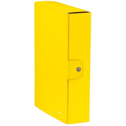 Scatola portaprogetti Leitz WOW in cartone - dorso 8 cm - formato 25x35 cm giallo metallizzato 39670