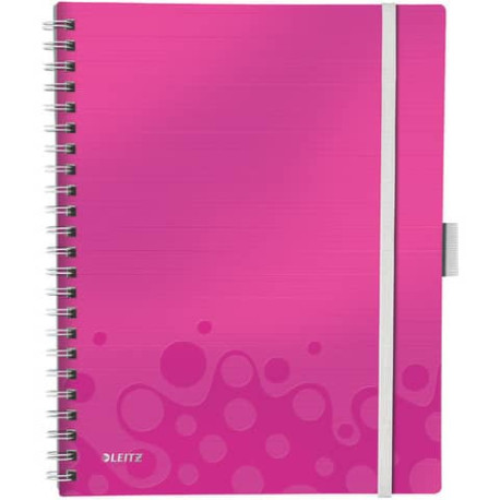 Blocchi spiralati Leitz WOW Be Mobile 80 ff. A4 Fucsia metallizzato 46450123