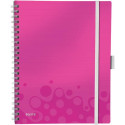 Blocchi spiralati Leitz WOW Be Mobile 80 ff. A4 Fucsia metallizzato 46450123