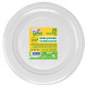 Piatti fondi Dopla Green bianco  25 pezzi - 7802