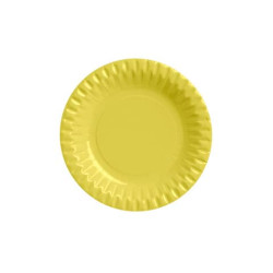 Piatti di carta tondi - diametro 180 mm Dopla giallo conf. 10 pezzi - 32400