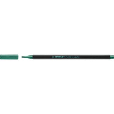 Pennarelli Stabilo Pen 68 metallic 1 mm verde metallizzato - 68/836 -  Lineacontabile