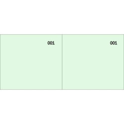 Scontrino colorato a 2 sezioni Data Ufficio blocco 100 copie prenumerate verde - DU160000090