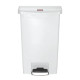 Contenitore in resina Rubbermaid Slim Jim® Step-On bianco 50 L 1883557