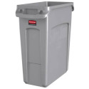 Contenitore rifiuti per differenziata Rubbermaid Slim Jim® con canali di ventilazione - 60 L Grey - 