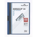 Cartellina con clip Durable DURACLIP® A4 - dorso 3 mm - capacità 30 fogli blu - 220007