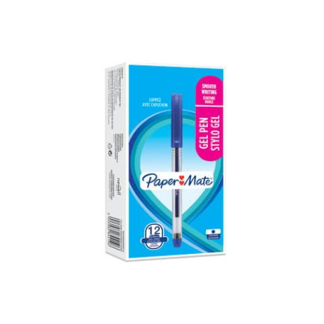 Penne gel con cappuccio Paper Mate PM Jiffy 0,5 mm Blu Conf. 12 pezzi - 2084419