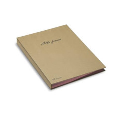 Libro firma 18 intercalari Fraschini Eco 24x34 cm in carta riciclata avana - 618-ECO-D