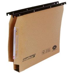 Cartelle sospese laterali per armadi CARTESIO ECO 33 cm fondo U 3 cm avana Conf. 25 pezzi - 114 F BE