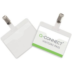 Portabadge Q-Connect plastica 90x60 mm con clip apertura superiore conf. da 25 - KF01560