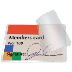 Pouches per plastificazione a freddo Q-Connect per carte d'identità f.to 5.4x8.6 cm Conf. 10 pezzi -