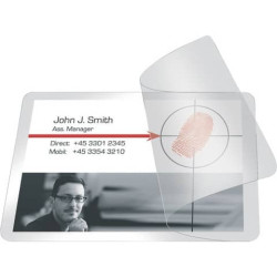 Pouches per plastificazione a freddo Q-Connect per carte di credito f.to 6.6x10 cm Conf. 10 pezzi - 