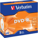 DVD-R Verbatim Jewel Case 4.7 GB - velocità 16x conf. da 5 - 43519