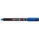 Marcatore a tempera POSCA Uni-Ball punta tonda 0,7 mm blu scuro M PC1MR B